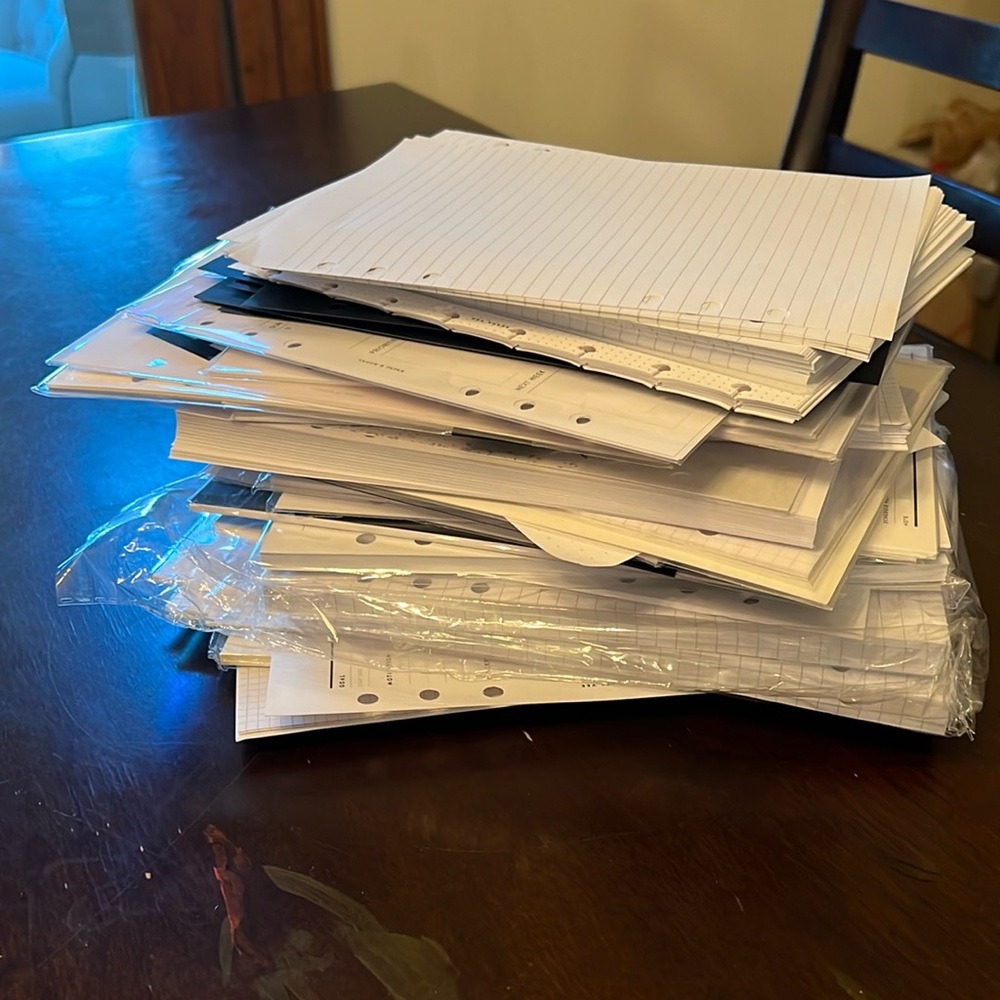 A5 Planner Inserts - Price firm to account for extra shipping